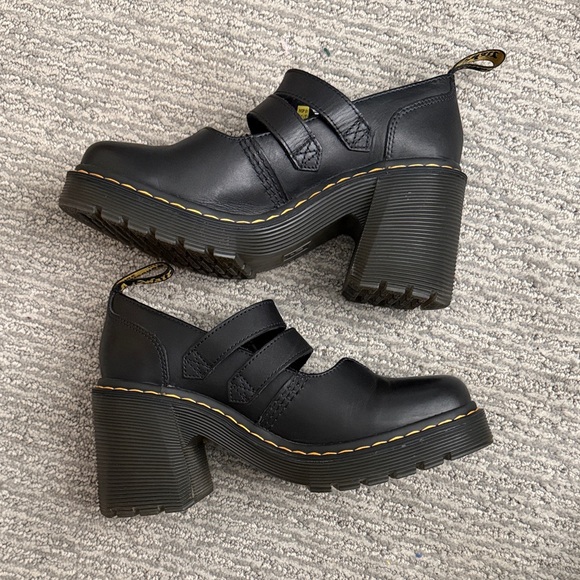 Dr. Martens Eviee Sendal Leather Heeled Shoes - Picture 3 of 6